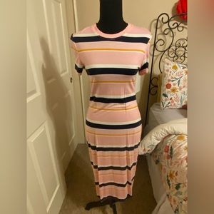 Nwot Rachel Rachel Roy Striped Midi Shirt dress (medium)
